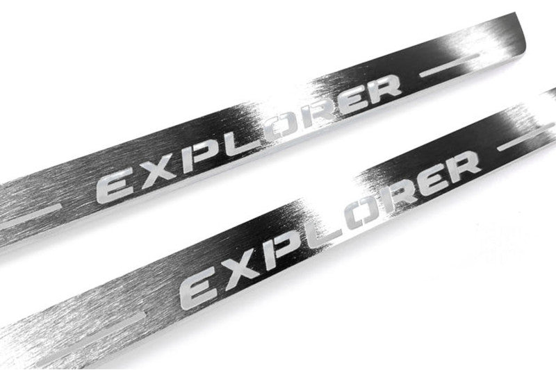 Ford Explorer V 2011-2019 Car Door Sill With Logo Explorer Ford Led Door Sills opdesign