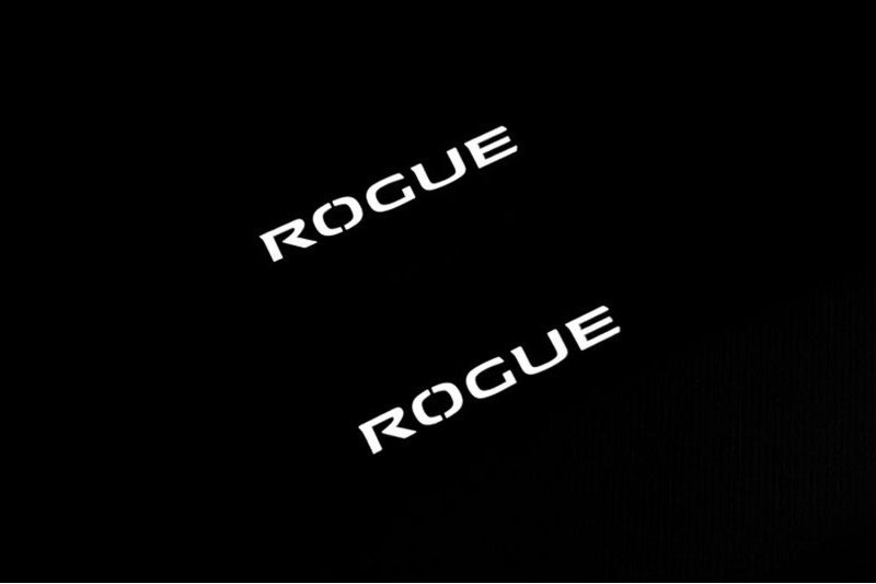 Nissan Rogue II 2014-2021 Led Door Sill Pro With Logo Rogue (Premium Painting) Nissan Led Door Sills PRO opdesign