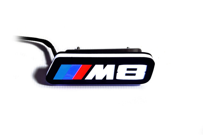 BMW Illuminated LED Radiator Grille Emblems and Badges with ///M8 (type 1) logo BMW Led Emblems decoinfabric