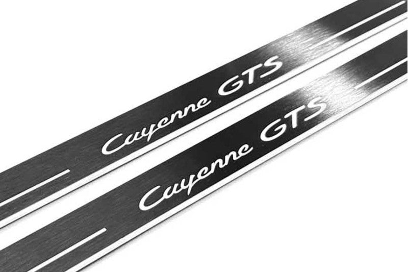 Porsche Cayenne Coupe illuminated door sills with logo Cayenne GTS