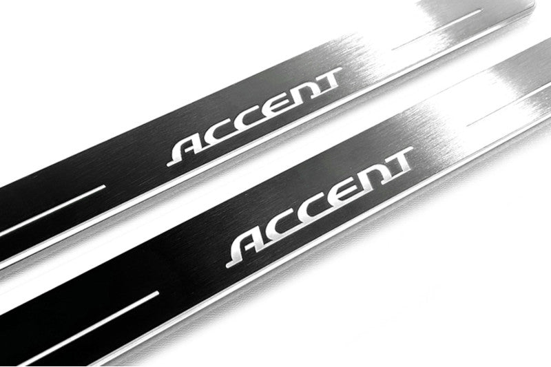 Hyundai Accent 2006-2011 Car Sill With Logo Accent Hyundai Led Door Sills opdesign