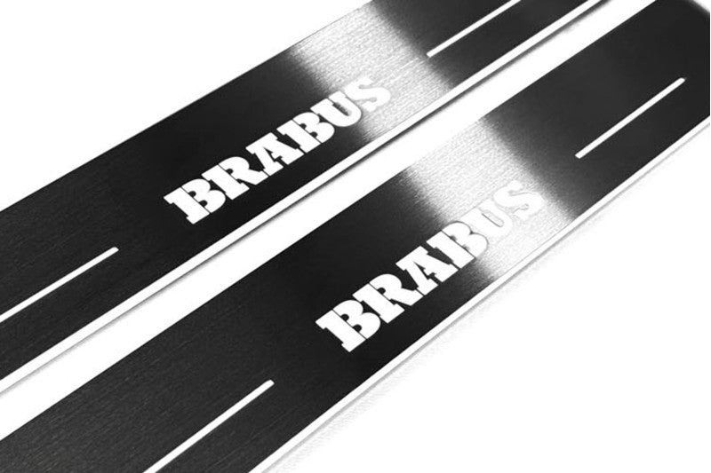 Mercedes E W213 2016-2023 LED Door Sills PRO With Brabus Logo
