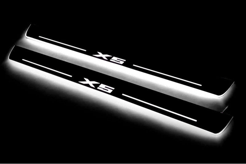 BMW X5 G05 2019+ Led Sill Plates With X5 Logo BMW Led Door Sills opdesign