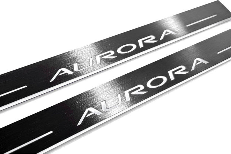 Oldsmobile Aurora I 1995-1999 LED Door Sills With Aurora Logo