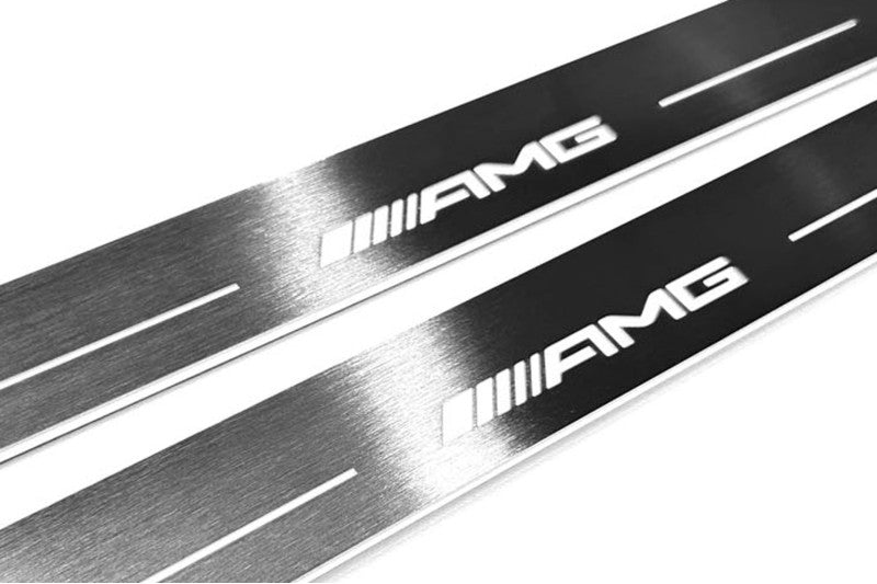 Mercedes G-Class W464 2018+ LED Door Sills PRO With AMG Logo (Copy) Mercedes Led Door Sills opdesign
