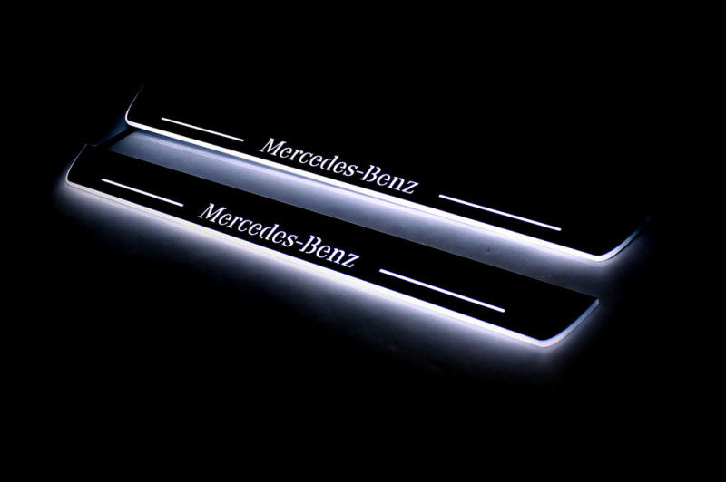 Mercedes GLS II 2019+ Auto Door Sill Plates With Logo Mercedes-Benz