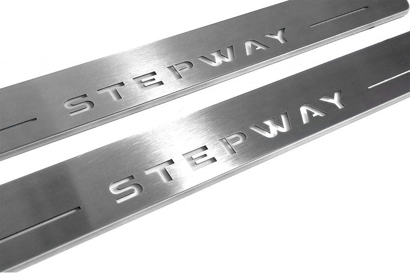 Dacia Sandero Stepway II 2013+ Car Door Sill With Logo Stepway Dacia Led Door Sills opdesign