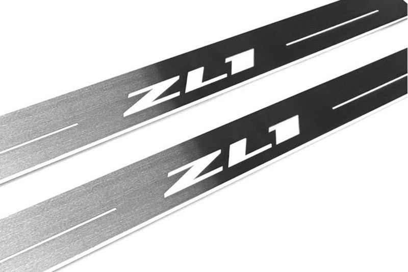 Chevrolet Camaro VI 2016+ Auto Door Sills With Logo ZL1