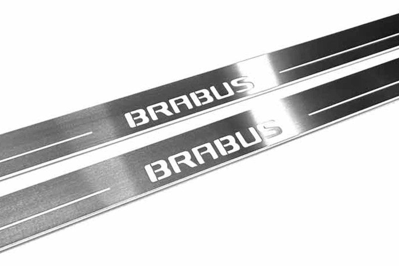 Mercedes S-Class C217 2014-2020 Door Sill Led Plate With Brabus Logo