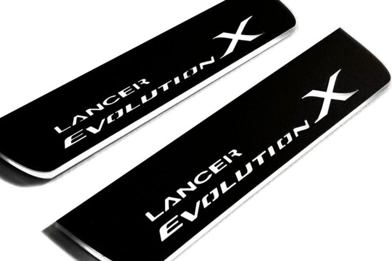 Mitsubishi Lancer Evolution X 2007-2016 Car Sill With Logo Lancer Evolution X Mitsubishi Led Door Sills opdesign