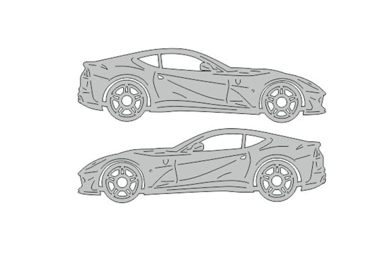 Ferrari 812 Superfast (2017+) Floor Mat Emblem Set – Stainless Steel Badges Car Mats Badges Decoin