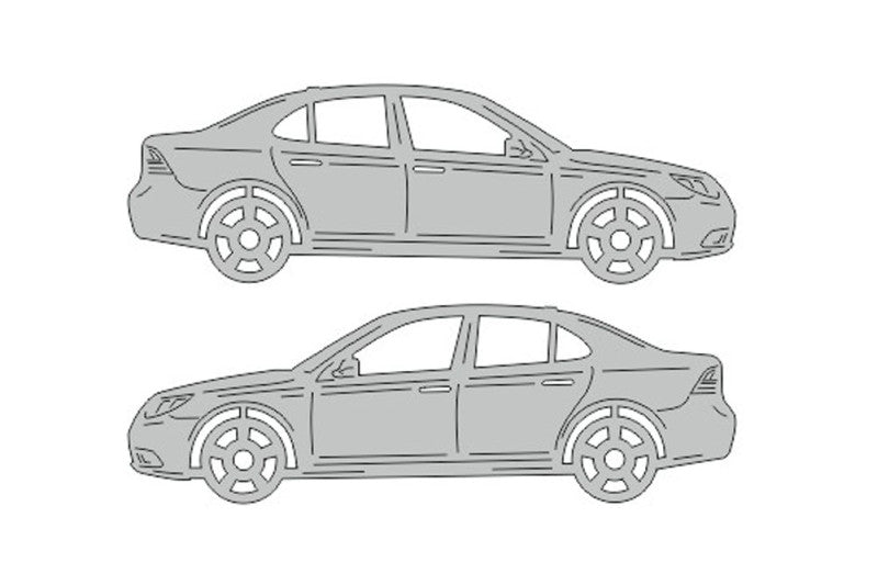 Saab 9-3 II (2002-2014) Floor Mat Emblem Set – Stainless Steel Badges Car Mats Badges Decoin