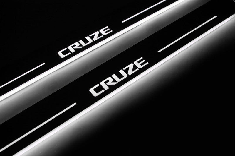 Chevrolet Cruze II 2016+ Door Sill Protectors With Logo Cruze