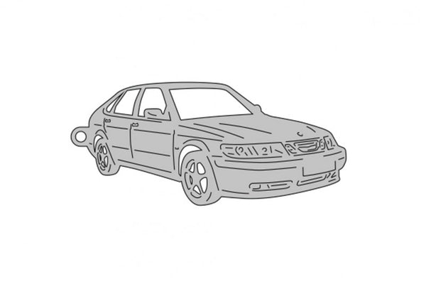 Car Keychain for Saab 9-3 I 1998-2002 (type 3D) - decoinfabric