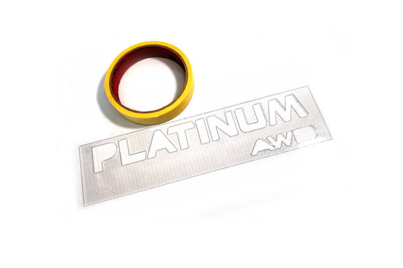 Nissan tailgate trunk rear 3D emblem with Platinum awd logo (Type MIXT) Nissan emblems decoinfabric
