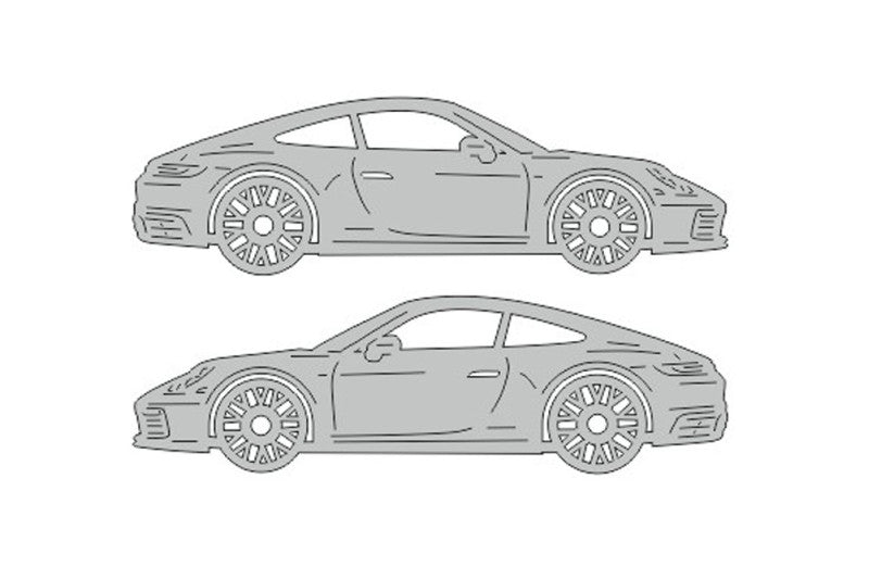 Porsche 911 (992) (2019+) Floor Mat Emblem Set – Stainless Steel Badges Car Mats Badges Decoin