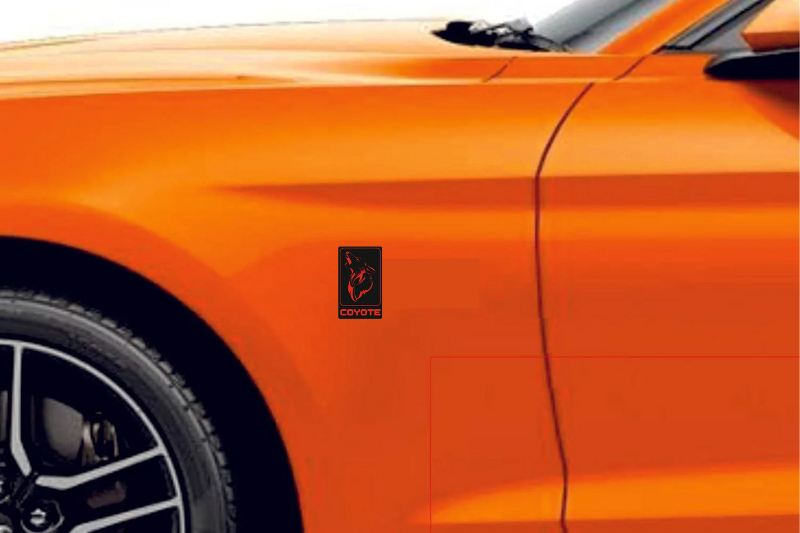 Ford Mustang Emblem & Badges set with Coyote logo (type 5) Ford emblems decoinfabric