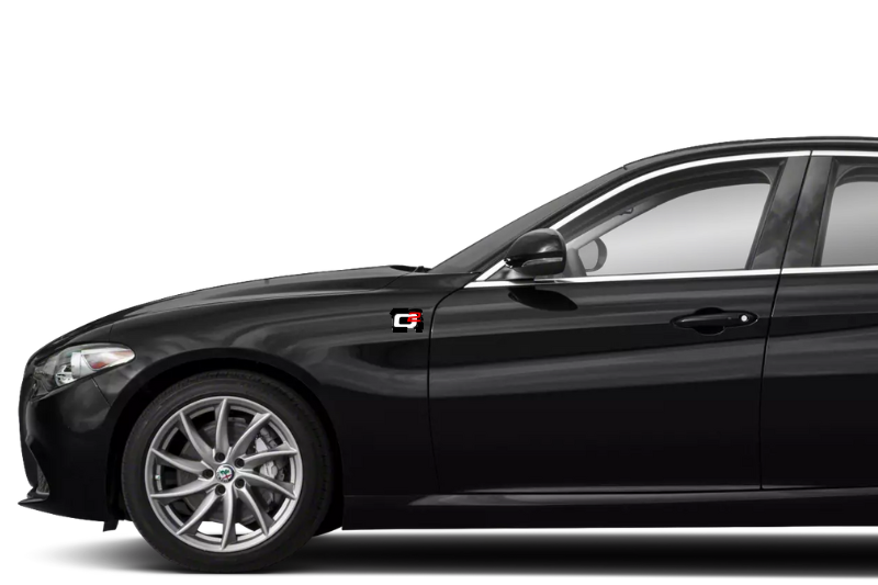 Alfa Romeo emblem for fenders with Q2 logo Alfa Romeo emblems decoinfabric