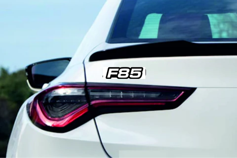BMW tailgate trunk rear emblem with F85 logo