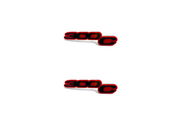 Chrysler 300C II Emblem & Badge Set - Grille and Tailgate 300C II logo (Type 3) Chrysler emblems decoinfabric RED