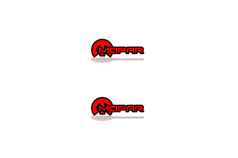 Dodge Emblem & Badge Set - Grille and Tailgate Mopar logo (Type 23) Dodge emblems decoinfabric RED