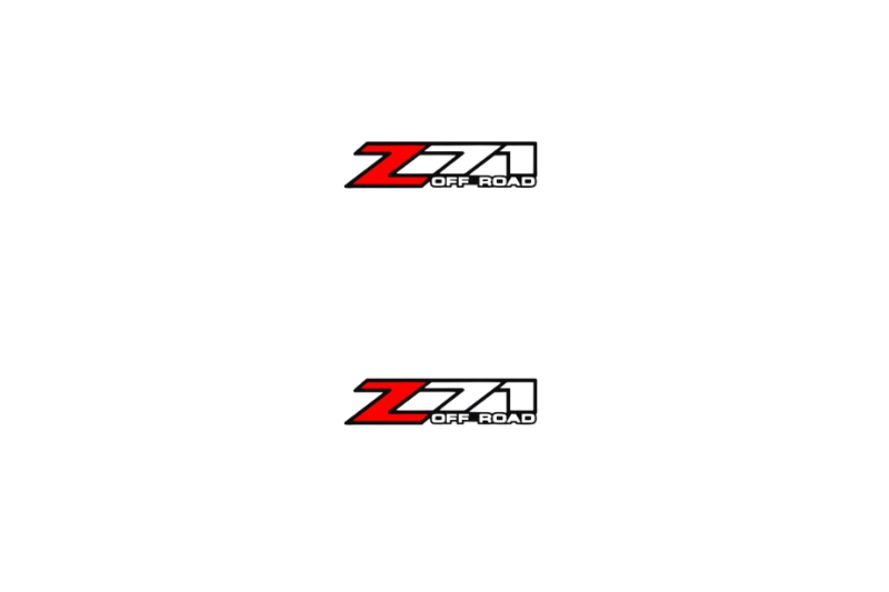 Chevrolet Emblem & Badge Set - Grille and Tailgate Z71 Off-road logo Chevrolet emblems decoinfabric WHITE