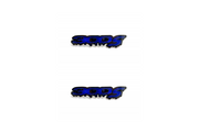 Chrysler 300C II Emblem & Badge Set - Grille and Tailgate 300S Blood logo Chrysler emblems decoinfabric BLUE