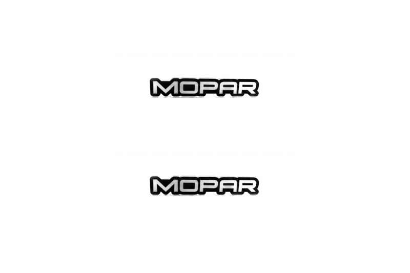 Chrysler Emblem & Badge Set - Grille and Tailgate Mopar logo Chrysler emblems decoinfabric WHITE