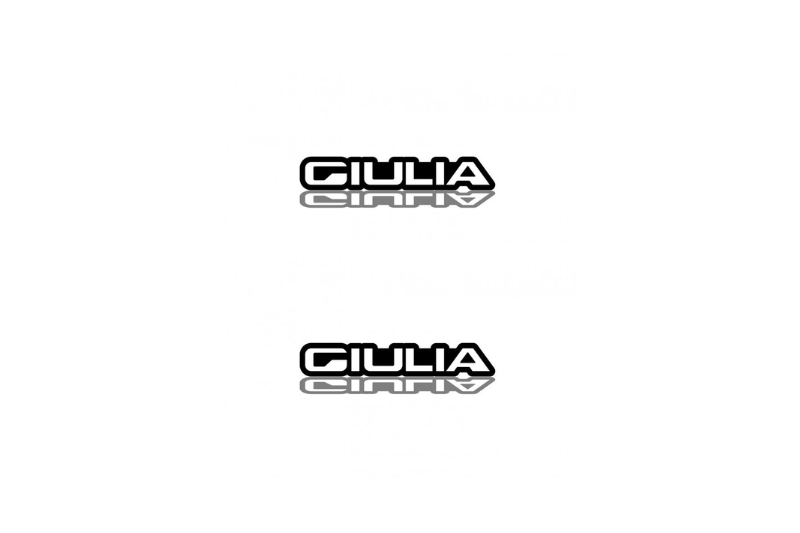 Alfa Romeo Emblem & Badge Set - Grille and Tailgate Giulia logo Alfa Romeo emblems decoinfabric WHITE