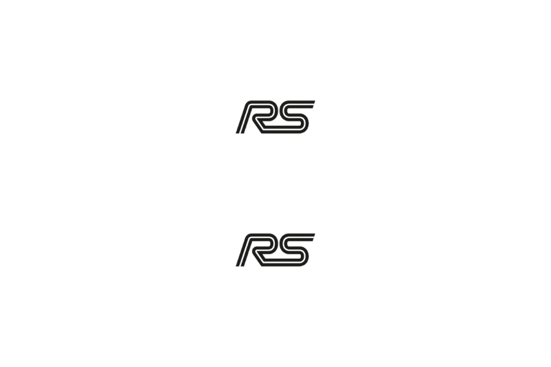 Ford Emblem & Badge Set - Grille and Tailgate RS logo (Type 4) Ford emblems decoinfabric WHITE