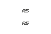 Ford Emblem & Badge Set - Grille and Tailgate RS logo (Type 4) Ford emblems decoinfabric WHITE