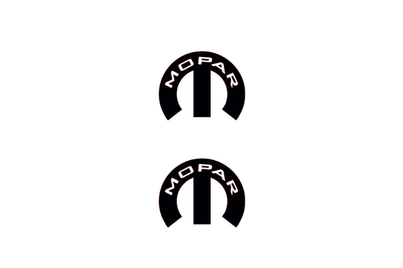 Chrysler Emblem & Badge Set - Grille and Tailgate Mopar logo (Type 20) Chrysler emblems decoinfabric BLACK
