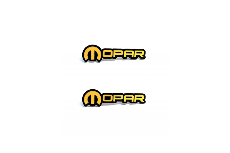 Jeep Emblem & Badge Set - Grille and Tailgate Mopar logo (Type 2) Jeep emblems decoinfabric YELLOW