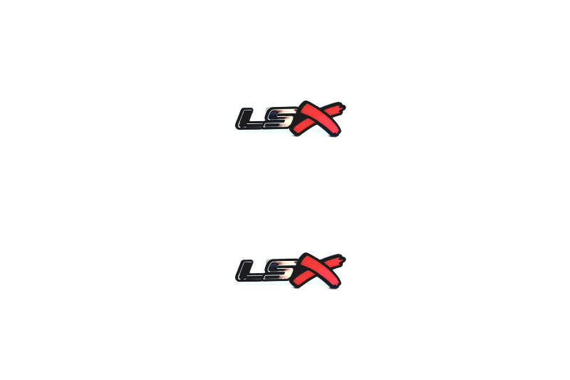 Chevrolet Emblem & Badge Set - Grille and Tailgate LSX logo Chevrolet emblems decoinfabric SILVER MIRROR