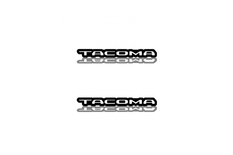 Toyota Emblem & Badge Set - Grille and Tailgate Tacoma III logo Toyota emblems decoinfabric WHITE