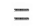 Toyota Emblem & Badge Set - Grille and Tailgate Tacoma III logo Toyota emblems decoinfabric WHITE