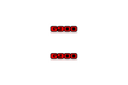 Mercedes G-Class Emblem & Badge Set - Grille and Tailgate G900 logo Mercedes emblems decoinfabric RED
