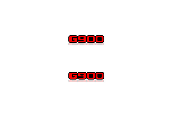 Mercedes G-Class Emblem & Badge Set - Grille and Tailgate G900 logo Mercedes emblems decoinfabric RED