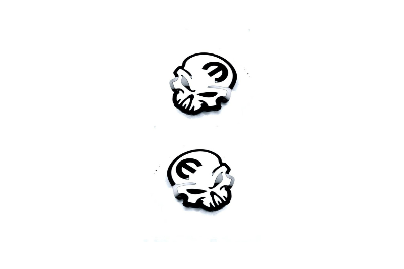 Jeep Emblem & Badge Set - Grille and Tailgate Mopar Skull logo (Type 4) Jeep emblems decoinfabric