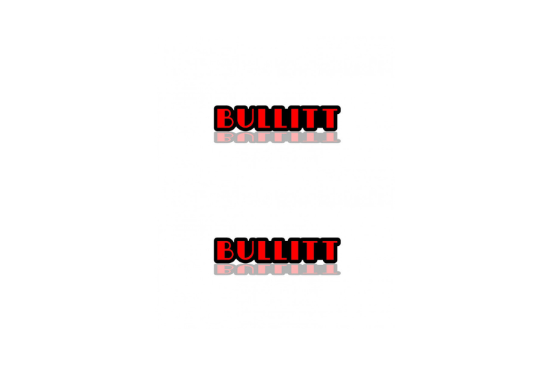 Ford Mustang Emblem & Badge Set - Grille and Tailgate Bullitt logo (Type 2) Ford emblems decoinfabric RED