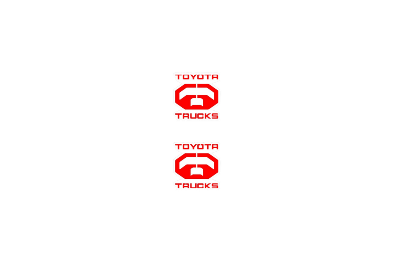 Toyota Emblem & Badge Set - Grille and Tailgate Toyota Trucks logo Toyota emblems decoinfabric RED