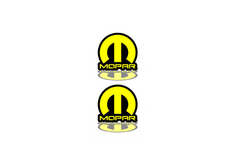 Dodge Emblem & Badge Set - Grille and Tailgate Mopar logo (Type 5) Dodge emblems decoinfabric YELLOW
