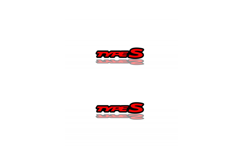 Honda Emblem & Badge Set - Grille and Tailgate Type S logo Honda emblems decoinfabric RED