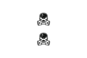Jeep Emblem & Badge Set - Grille and Tailgate Mopar Piston Gas Mask logo Jeep emblems decoinfabric BLACK