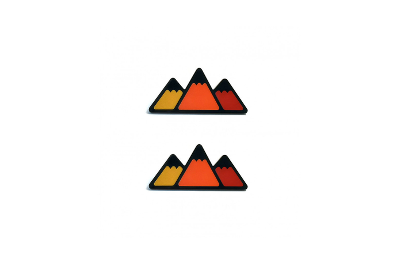 Toyota Emblem & Badge Set - Grille and Tailgate Tricolor logo (Type 2) Toyota emblems decoinfabric