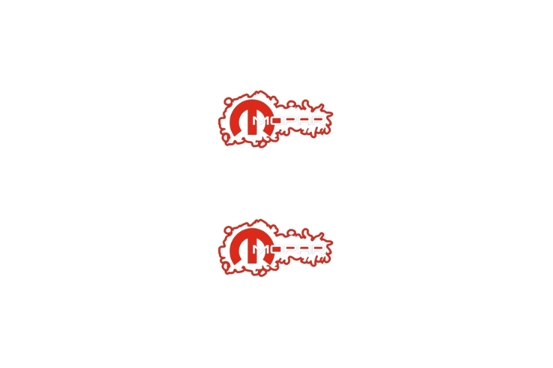 Jeep Emblem & Badge Set - Grille and Tailgate Mopar logo (Type 18) Jeep emblems decoinfabric