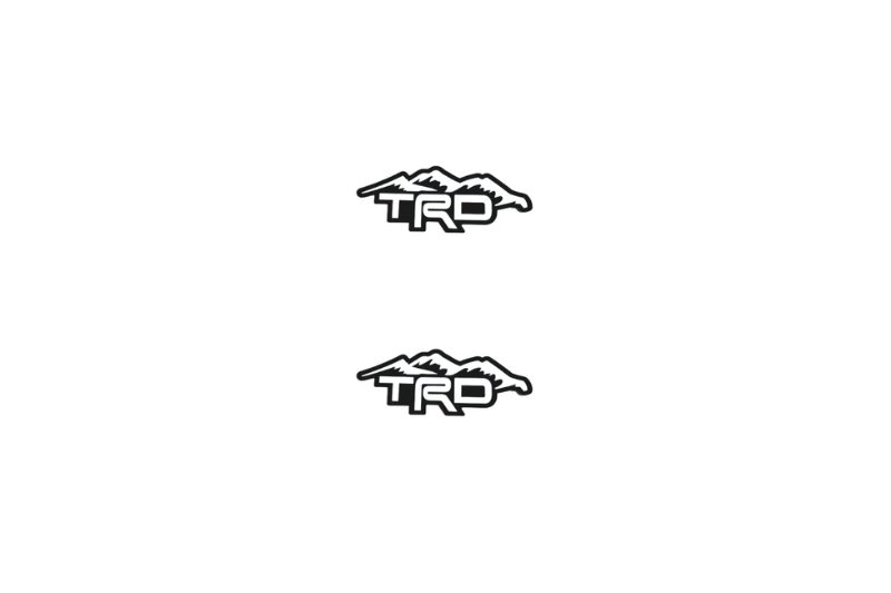 Toyota Emblem & Badge Set - Grille and Tailgate TRD logo (Type 5) Toyota emblems decoinfabric WHITE