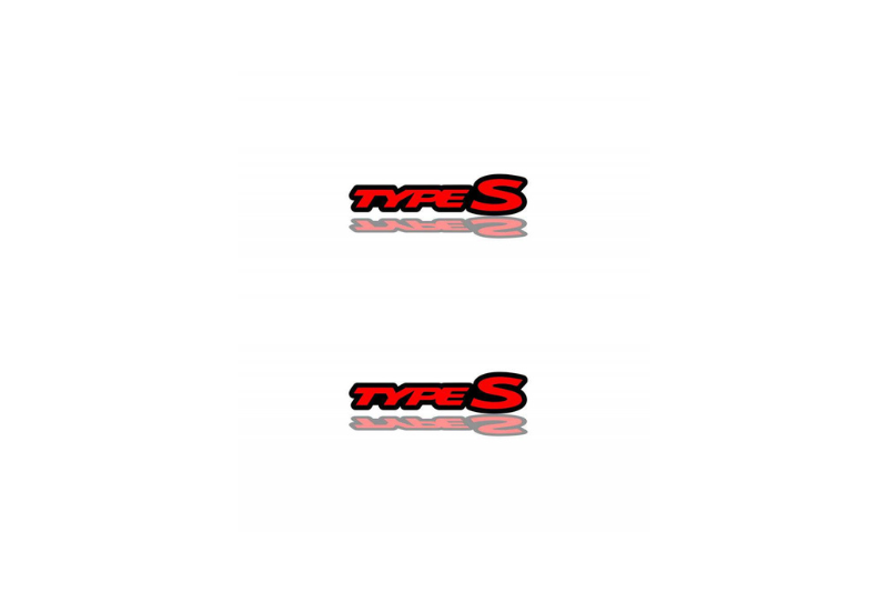 Acura Emblem & Badge Set - Grille and Tailgate TypeS logo Acura emblems decoinfabric RED