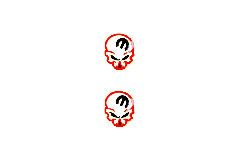 Jeep Emblem & Badge Set - Grille and Tailgate Mopar Skull logo (Type 5) Jeep emblems decoinfabric