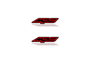 Mazda Emblem & Badge Set - Grille and Tailgate MPS logo (Type 2) Mazda emblems decoinfabric RED